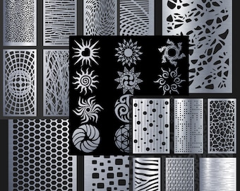 MegaPack of 340 Templates for partitions, panel, screen, lanterns, Tattoos, Metal, CNC, Laser Cutting Svg Dxf Pdf Ai Eps