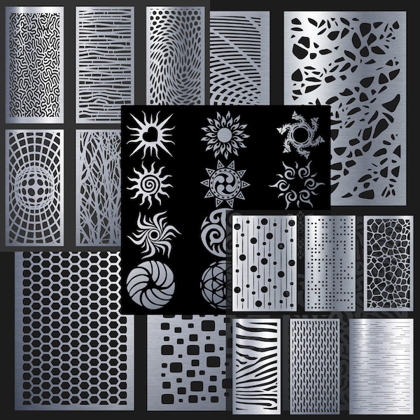 MegaPack of 340 Templates for partitions, panel, screen, lanterns, Tattoos, Metal, CNC, Laser Cutting Svg Dxf Pdf Ai Eps