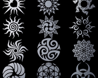 175 Round Templates for Decoration, Panel, Screen, Lanterns, Tattoos, Metal, CNC, Laser Cutting File Svg  Dxf Pdf AI Eps