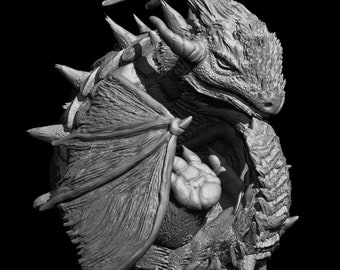 Modelos STL de Bebé Dragón: Embriones imprimibles en 3D para huevos de resina (Descarga digital)