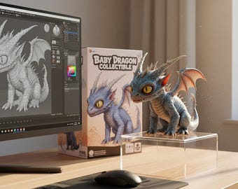 Hatchling Dragon STL Model: 3D Printable Baby Dragon (Digital Download)