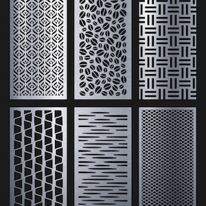 100 Templates for decorative partitions, panel, screen, lanterns, CNC, Metal,Laser Cutting File Svg, Dxf, Pdf, AI, Eps