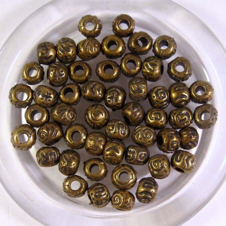 Jewelry Beads Bronze Bead Bracelet Bronze Spacer Beads Etsy