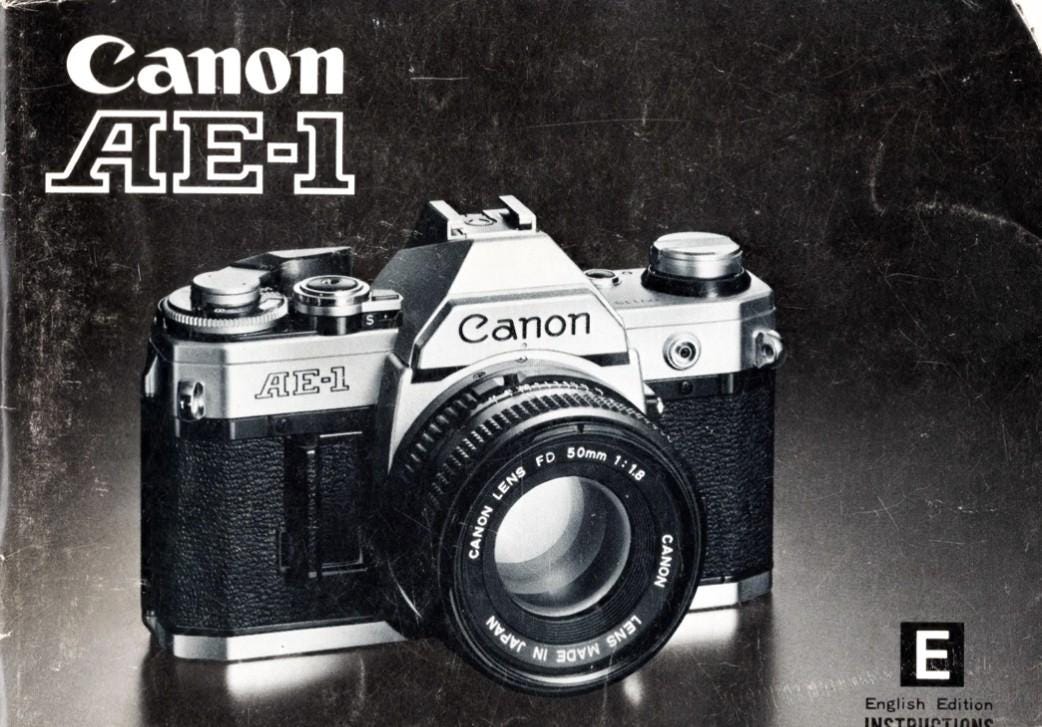 Canon AE-1 取扱説明書 PDF | ヴィンテージ 35mm フィルムカメラ