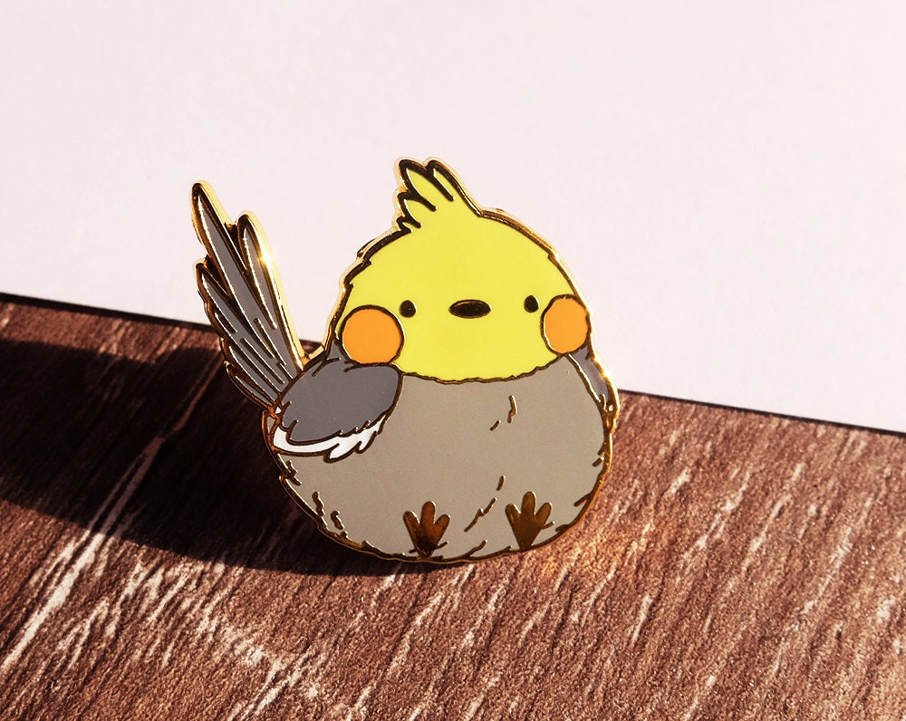 FAT BIRD PIN Kawaii Enamel Pin Hard Enamel Pin Cute Etsy