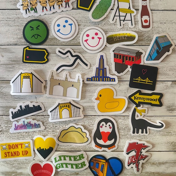 Pittsburgh themed sticker packs