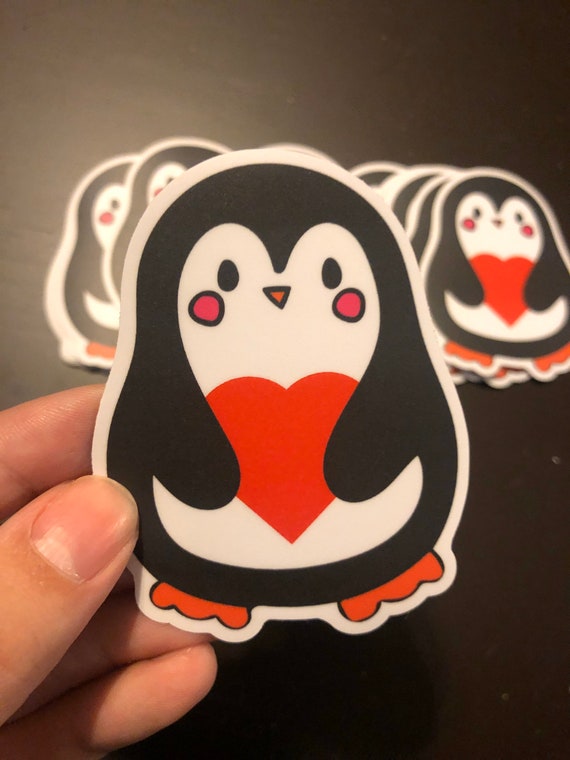 Cute Penguin Die Cut Sticker