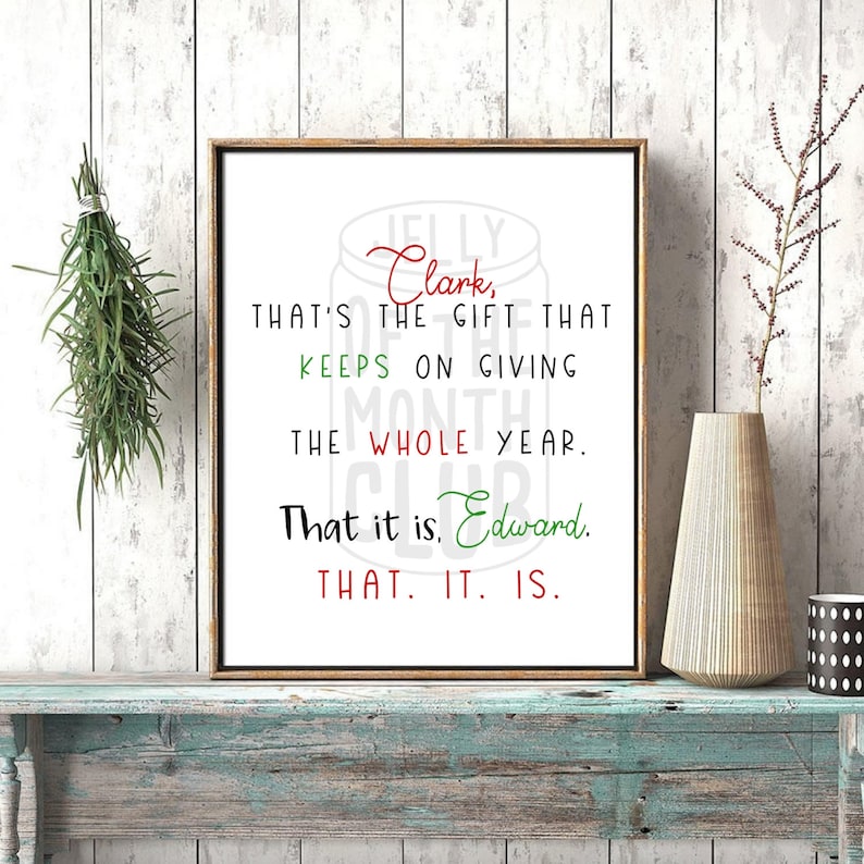 Christmas Vacation movie quotes jelly of the month | Etsy