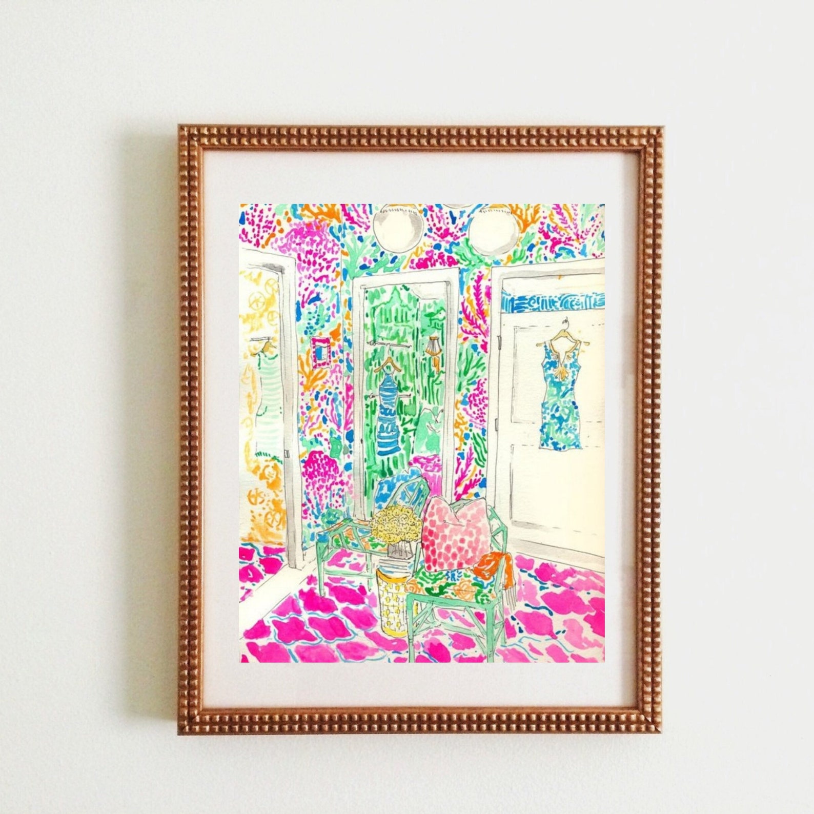 Dressing Room Print closet wall art wall art for bathroom Etsy