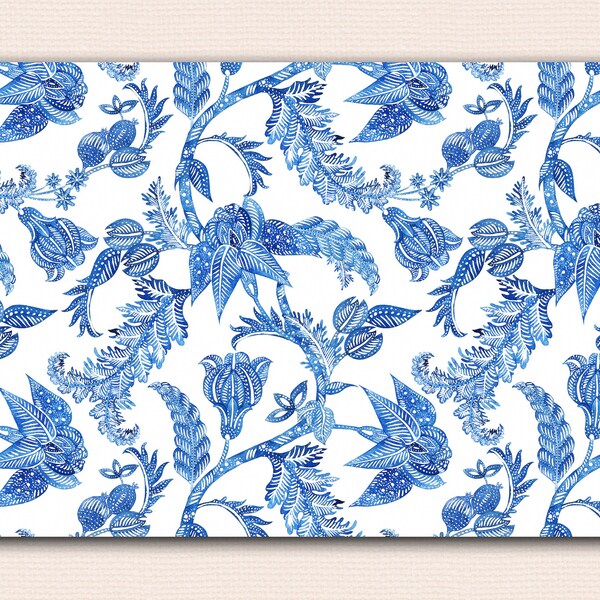Blue and White Placemats Disposable Etsy