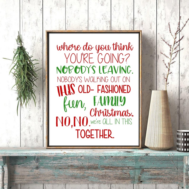 Griswald Christmas movie quote printable fun old fashioned  Etsy
