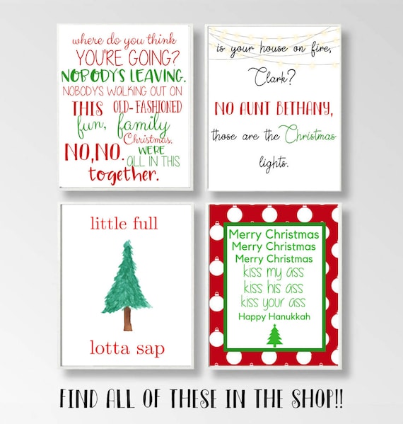 Download Christmas Vacation Movie Quotes Griswold Where Are You Gonna Etsy PSD Mockup Templates