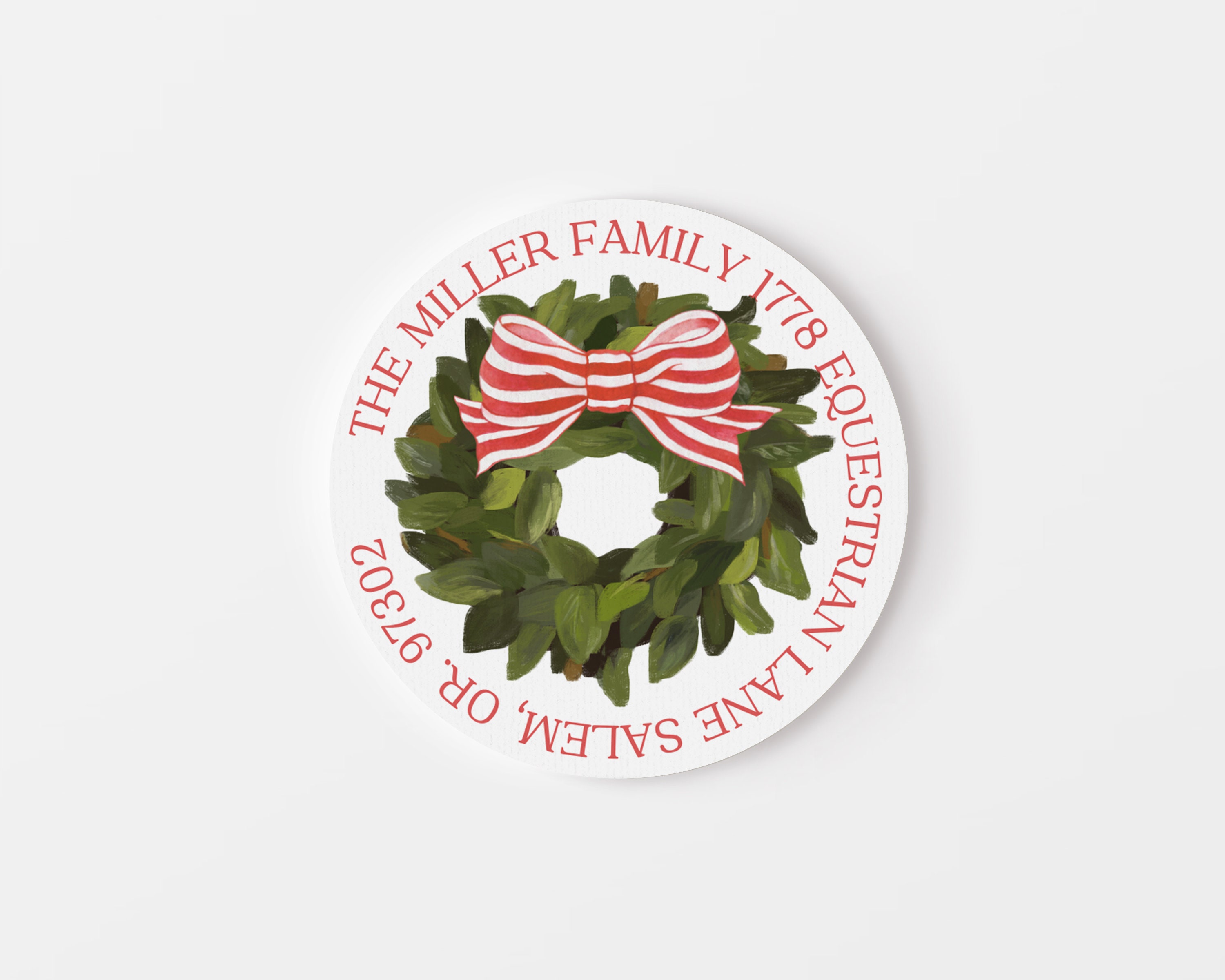 Christmas Garland Personalized Holiday Gift Tags - WH Hostess