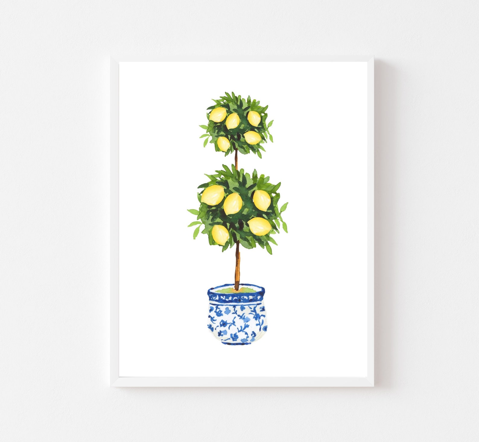 Lemon Tree Topiary Wall Art Lemon Tree Wall Decor Grand Etsy