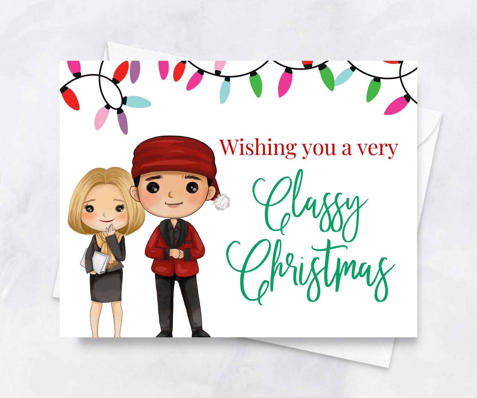 Michael Scott Christmas card set the office fan christmas | Etsy