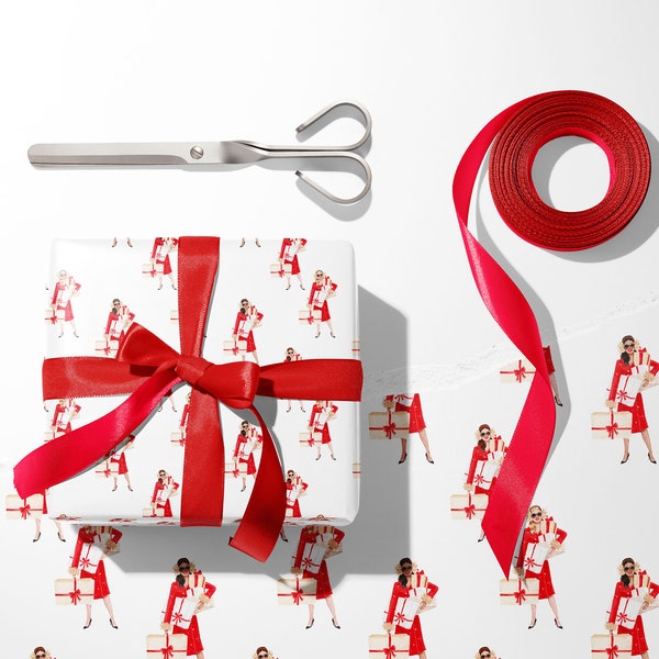 Grandmillennial Christmas Wrapping Paper Etsy