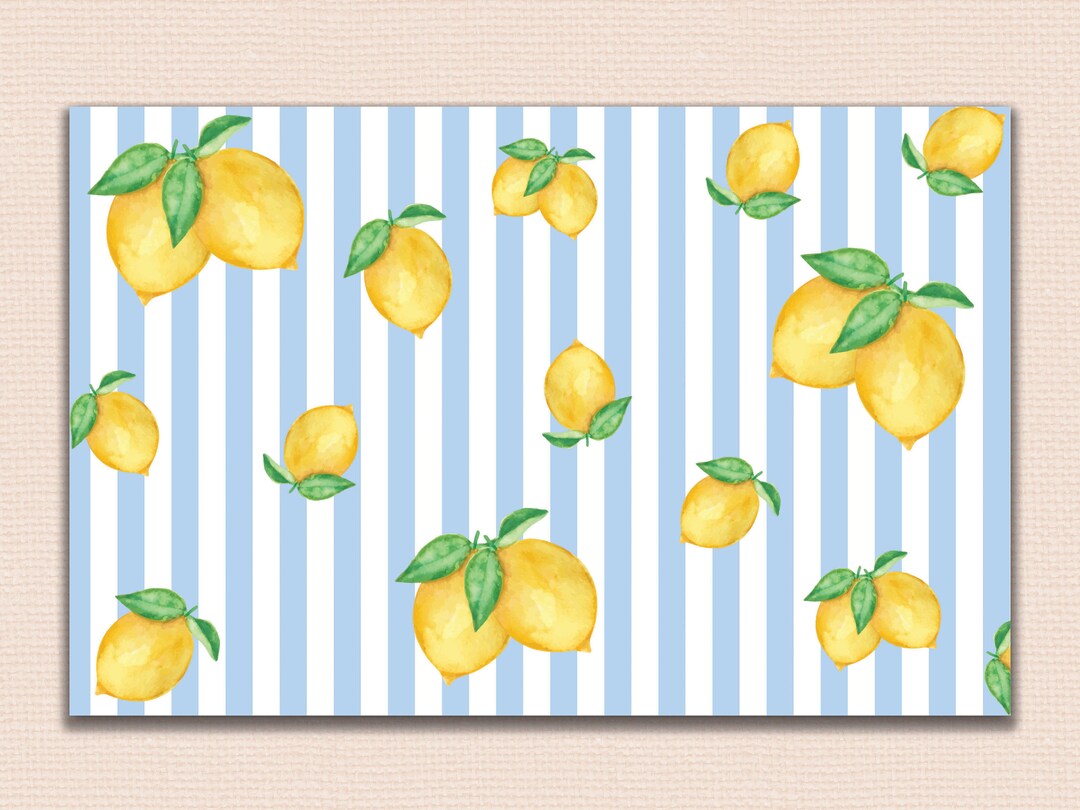 Lemons Disposable Placemats Paper Lemon Spring Placemat Etsy