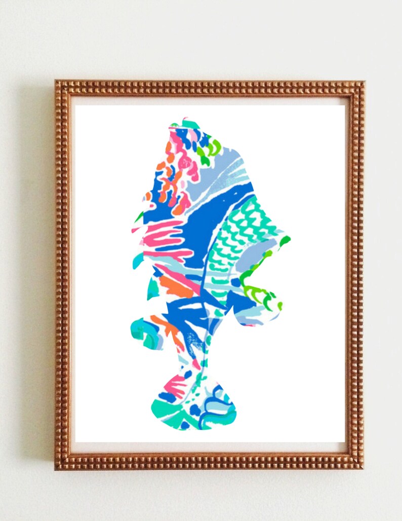 Mermaid sea wall decor nursery wall art preppy mermaid for Etsy
