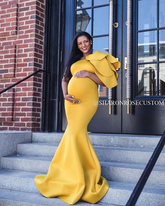 [View 23+] Yellow Maternity Dress For Baby Shower