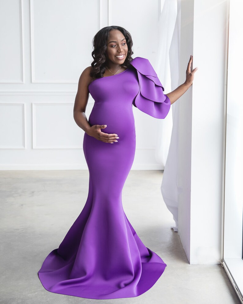 Purple Maternity Dress For Photo Shoot Long Maternity Etsy Purple Maternity Dress For Photo Shoot Long Maternity Etsy
