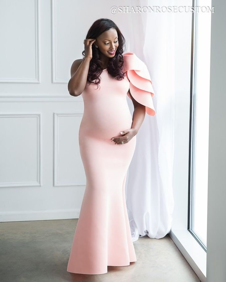 Pink Maternity Dresses - Pink Maternity Photoshoot Dresses – Mii