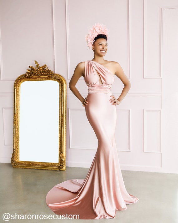 Pink gown for engagement or wedding party | Formal dresses long, Pink gowns,  Gowns