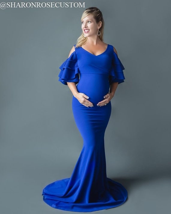 royal blue dress for baby shower