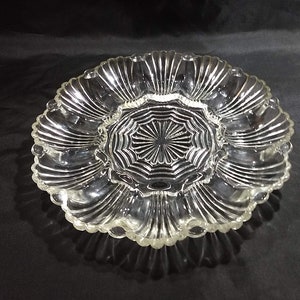 Anchor Hocking/Fire King # 896 Serveur d'œufs clair Deviled