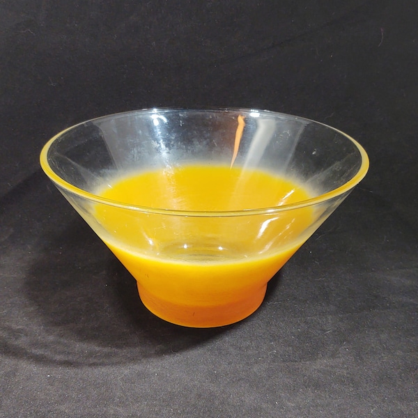 West Virginia Specialty Glass Blendo Punch or Serving Bowl in Orange