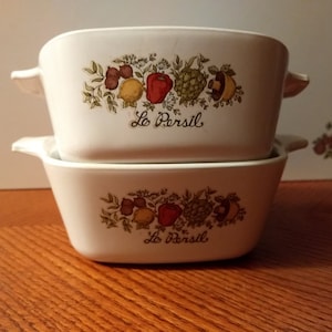 Vintage CorningWare Spice of Life Individual Casseroles, Set of 2
