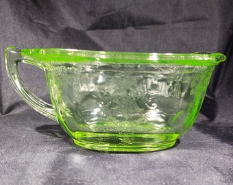Anchor Hocking Princess Creamer in Green