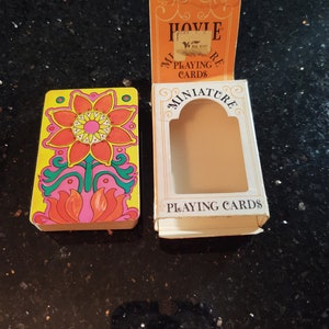 Retro Hoyle carte da gioco in miniatura con design Flower Power