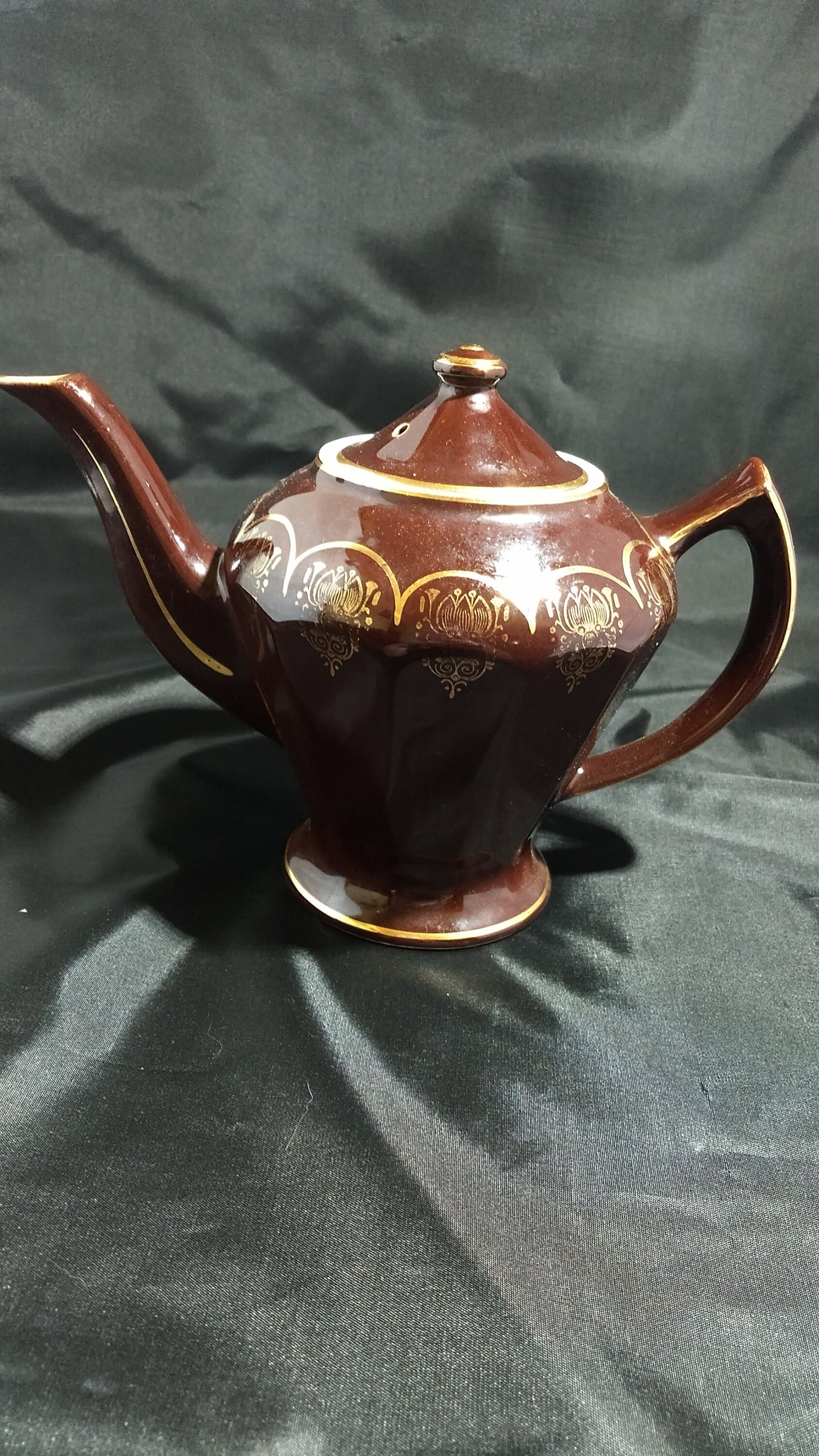Hall Teapot 0027 Reflections Mahogany Albany Shape Etsy