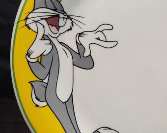 Cravate Rare Bugs Bunny Looney Tunes Foot - Polyester/soie, Largeur 9 Cm, Occasion