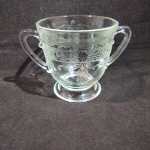 MacBeth Evans Stippled Rose Band Clear Open Sugar