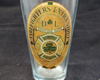 Vintage Firefighters Pint Glass