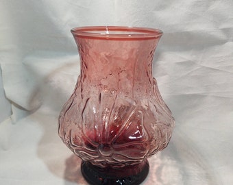 Anchor Hocking Rainflower Ruby Red 5&#39;&#39; Flower Vase
