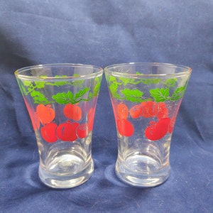 Vintage Tomatensaftgläser, 2er Set