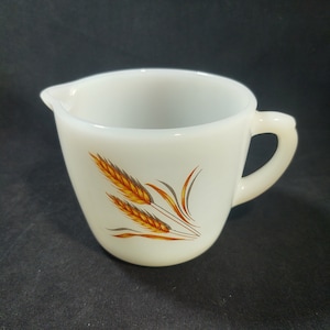 1960&#39;s Fire King Wheat Creamer, Style A 8 oz