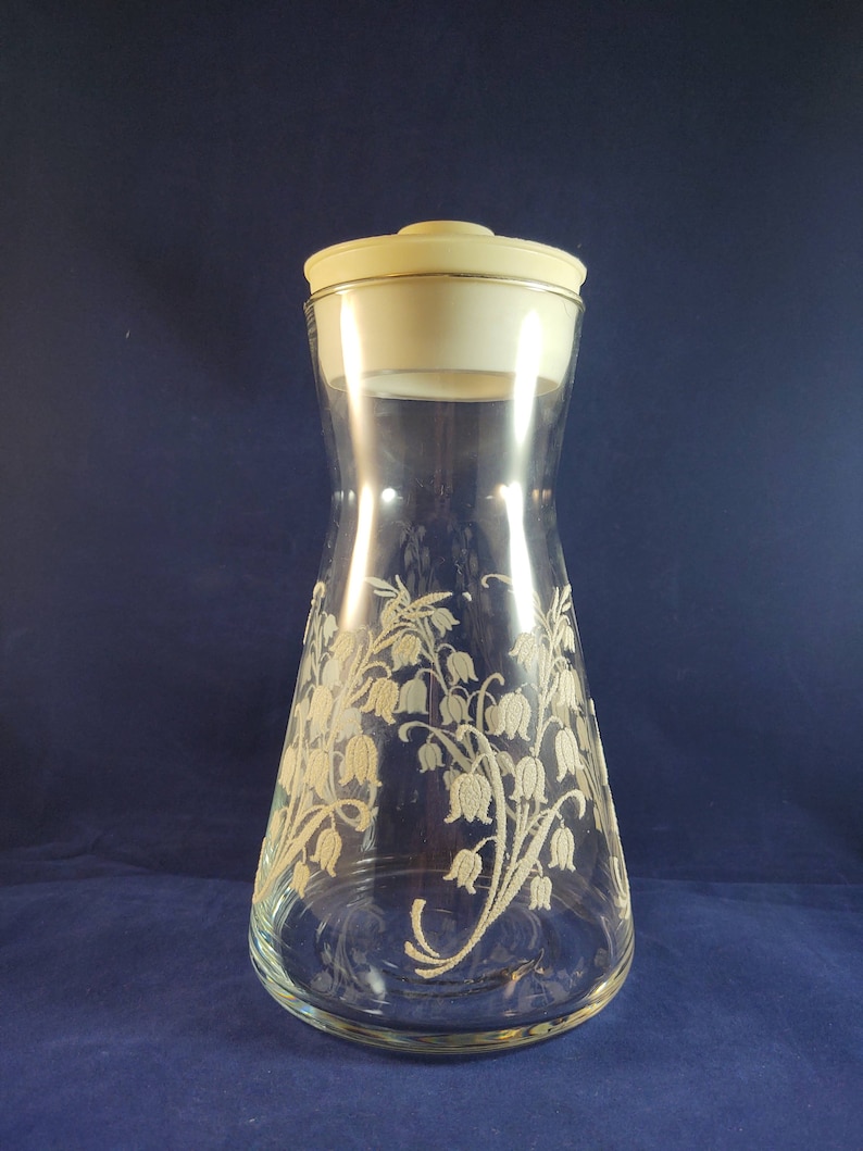 Vintage Libbey Lily of the Valley Carafe With Lid Etsy