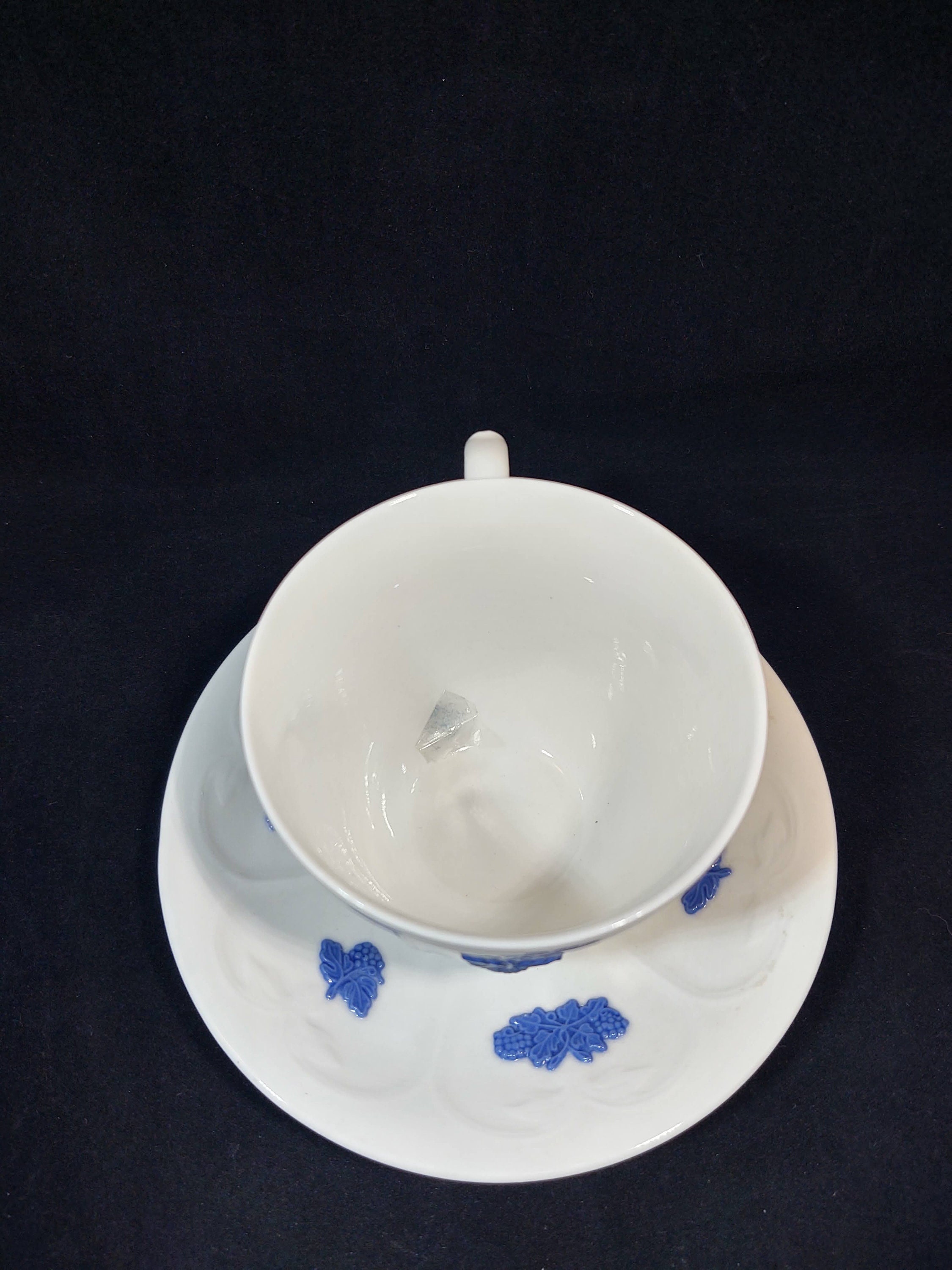 Vintage Bla Blom Flat Cup and Saucer Set by Gustavsberg - Etsy
