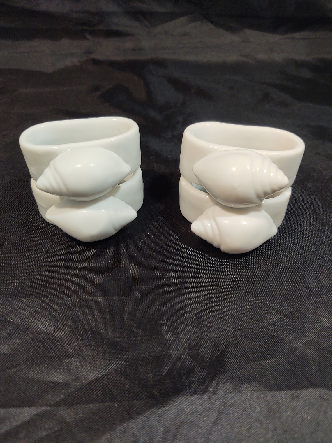 White Sea Shell Napkin Rings, Set of 4 - Etsy