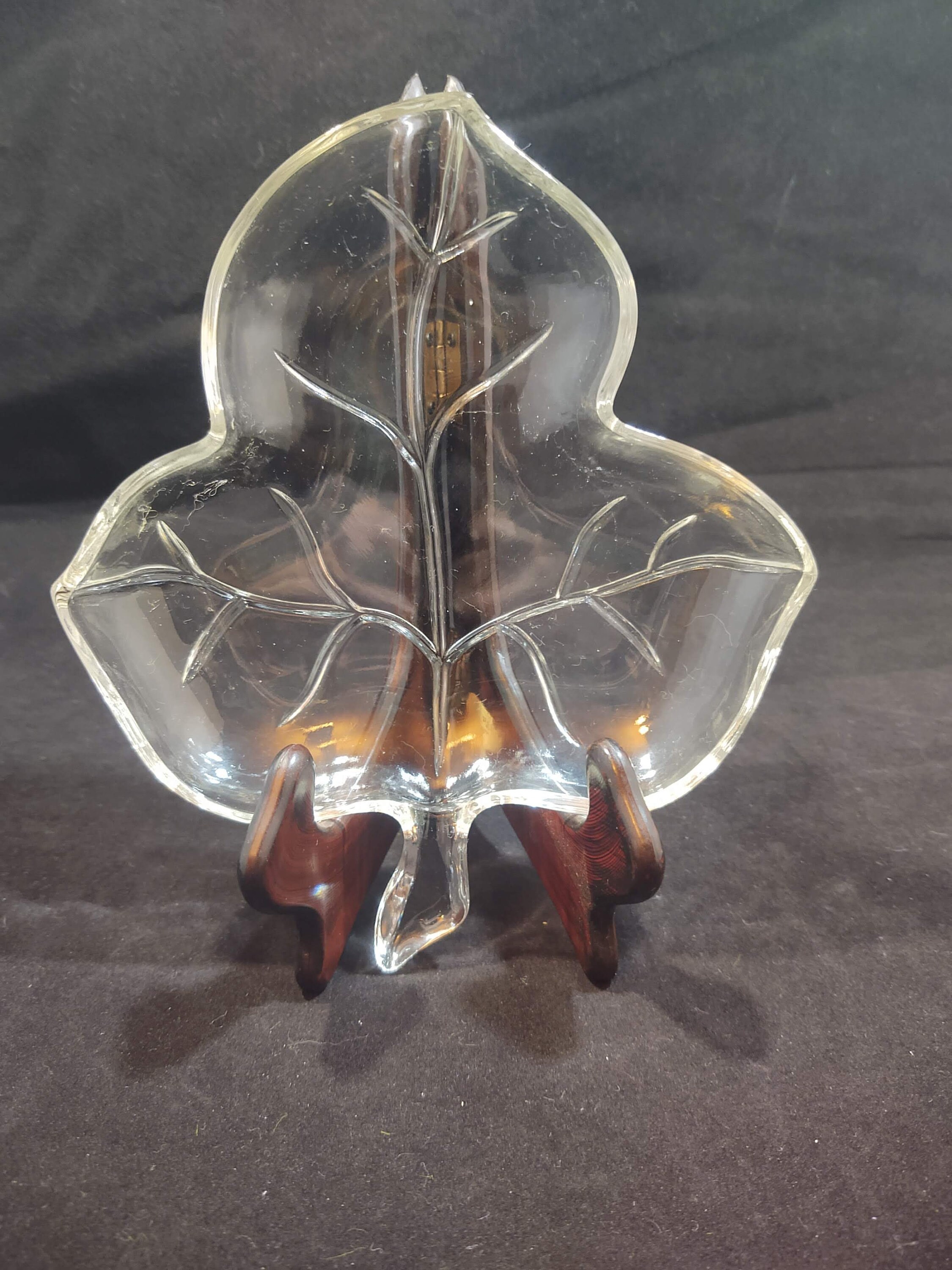 Hazel Atlas Leaf Small Leaf Dish in Clear - Etsy