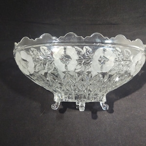 Ambrosia 24% Lead Crystal Oval Centerpiece Bowl
