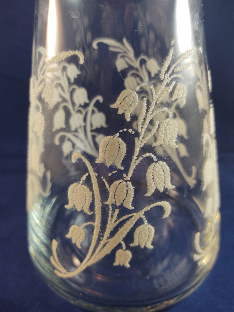 Vintage Libbey Lily of the Valley Carafe With Lid Etsy
