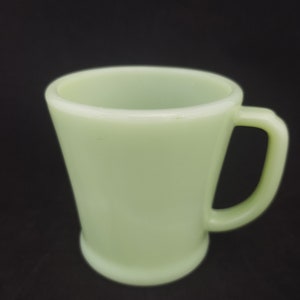 Fire King Jade-ite D  Handled Coffee Mug