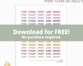 Adesivos para impressão GRÁTIS – Acesso pelo link da descrição, Não está à venda! (para fazer, limpar, comprar, trabalhar, compras)