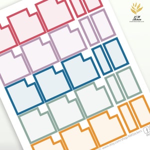 Printable Monthly Full Box Stickers, A5, 7x9, 8.5x11 Plum Paper catpp ...