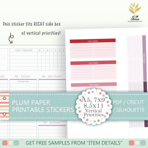 Printable 1 Line Stickers-modern Color A5 7x9 8.5x11 - Etsy