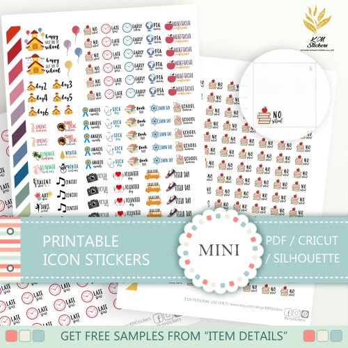 Big Happy Planner Printable Stickers Weekly Planner Stickers | Etsy